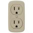 Residential Grade Surface Duplex Receptacle, 15A, 2P, 3W, NEMA  5-15R - Ivory (125V)
