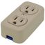 Residential Grade Surface Duplex Receptacle, 15A, 2P, 3W, NEMA  5-15R - Ivory (125V)