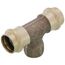 3/4" x 3/4" x 1/2" ProPress x ProPress x Female Bronze Tee (Lead Free)