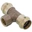 3/4" x 3/4" x 1/2" ProPress x ProPress x Female Bronze Tee (Lead Free)
