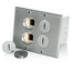 Floor Box Assembly w/ (1) 20A Low Vage Tamper-resistant Outlet/receptacle And (1) Quickport Insert, Nickel