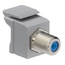 Feedthrough Quickport, F-Connector, Nickel Plated (Gray) Housing