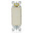 15A Decora Single-pole Switch, Self-grounding (Light Almond)