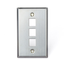 Stainless Steel Quickport, Wallplate, Single-Gang, 3-port