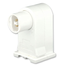 High-output Base, Double Contact Vert., Standard Fluorescent Lampholder, Pedestal, Slide-on, Plunger , Quickwire 18awg Solid Or Str Tinned (White)