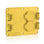 2, Duplex Receptacle Coverplate w/ Weather-resistant Flip Lid Yellow