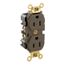 Duplex Receptacle Outlet, Extra  Smooth Face, 15A, 125V Back or Side Wire, NEMA 5-15R, 2-Pole, 3-Wire, Self-Grounding (Brown)