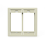 Dual-Gang MOS Wallplate (Light Almond)