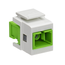 Quickport, Simplex Sc Adapter, Sm/apc, Zirconia Ceramic, Female Front/back (White)