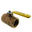 2" Bronze Threaded Shut Off Ball Valve, 108 Cv