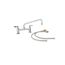 Double Pantry Faucet, Deck Mount, 8" Centers, 12" Swing Nozzle (062x), Lever Handles w/ Inlet Kit, B-0221-KIT