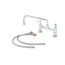 Double Pantry Faucet, Deck Mount, 8" Centers, 12" Swing Nozzle, Cerama Cartridges w/ Inlet Kit, B-0221-CR-KIT