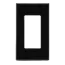 1-Gang Electrical Wall Plate, Decora Screwless (Black)