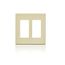 2-Gang Electrical Wall Plate, Decora Screwless (Ivory)