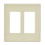 2-Gang Decora Wall Plate, Snap-On Mount (Almond)
