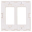 2-Gang Decora Wall Plate, Snap-On Mount (White)