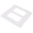 2-Gang Decora Wall Plate, Snap-On Mount (White)