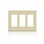 3-Gang Electrical Wall Plate, Decora Screwless (Ivory)