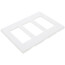 3-Gang Decora Wall Plate, Snap-On Mount (White)
