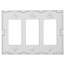 3-Gang Decora Wall Plate, Snap-On Mount (White)