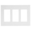 3-Gang Decora Wall Plate, Snap-On Mount (White)