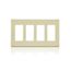4-Gang Electrical Wall Plate, Decora Screwless (Ivory)