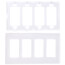 4-Gang Decora Wall Plate, Snap-On Mount (White)