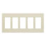 5-Gang Decora Plus Wall Plate, Screwless (Light Almond)