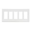 5-Gang Decora Wall Plate, Snap-On Mount (White)