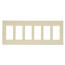 6-Gang Decora Plus Wall Plate, Screwless (Light Almond)