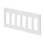 6-Gang Decora Wall Plate, Snap-On Mount (White)