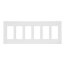 6-Gang Decora Wall Plate, Snap-On Mount (White)