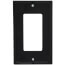 1-Gang Decora Electrical Wallplate, GFCI, Nylon (Black)