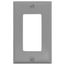1-Gang Electrical Wall Plate, Nylon, Decora (Grey)