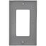 1-Gang Electrical Wall Plate, Nylon, Decora (Grey)
