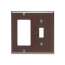 2-Gang Electrical Wall Plate, Combo, 1 Decora & Toggle Switch (Brown)