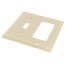 2-Gang Electrical Wall Plate, Combo, 1 Decora & 1 Toggle Switch (Ivory)