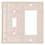 2-Gang Electrical Wall Plate, Combo, 1 Decora & 1 Toggle Switch (Light Almond)