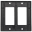 2-Gang Decora/GFCI Device Electrical Wall Plate, Device Mount (Black)