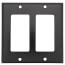 2-Gang Decora/GFCI Device Electrical Wall Plate, Device Mount (Black)