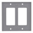 2-Gang Decora/GFCI Device Electrical Wall Plate, Device Mount (Gray)