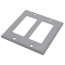 2-Gang Decora/GFCI Device Electrical Wall Plate, Device Mount (Gray)