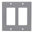 2-Gang Decora/GFCI Device Electrical Wall Plate, Device Mount (Gray)