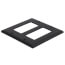 2-Gang Decora/GFCI Device Electrical Wall Plate, Device Mount, Nylon (Black)