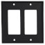 2-Gang Decora/GFCI Device Electrical Wall Plate, Device Mount, Nylon (Black)