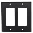 2-Gang Decora/GFCI Device Electrical Wall Plate, Device Mount, Nylon (Black)