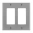 2-Gang Electrical Wall Plate, Nylon, Decora (Grey)