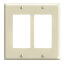 2-Gang Electrical Wall Plate, Nylon, Decora (Ivory)