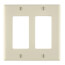 2-Gang Electrical Wall Plate, Nylon, Decora (Light Almond)