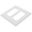 2-Gang Electrical Wall Plate, Nylon, Decora (White)